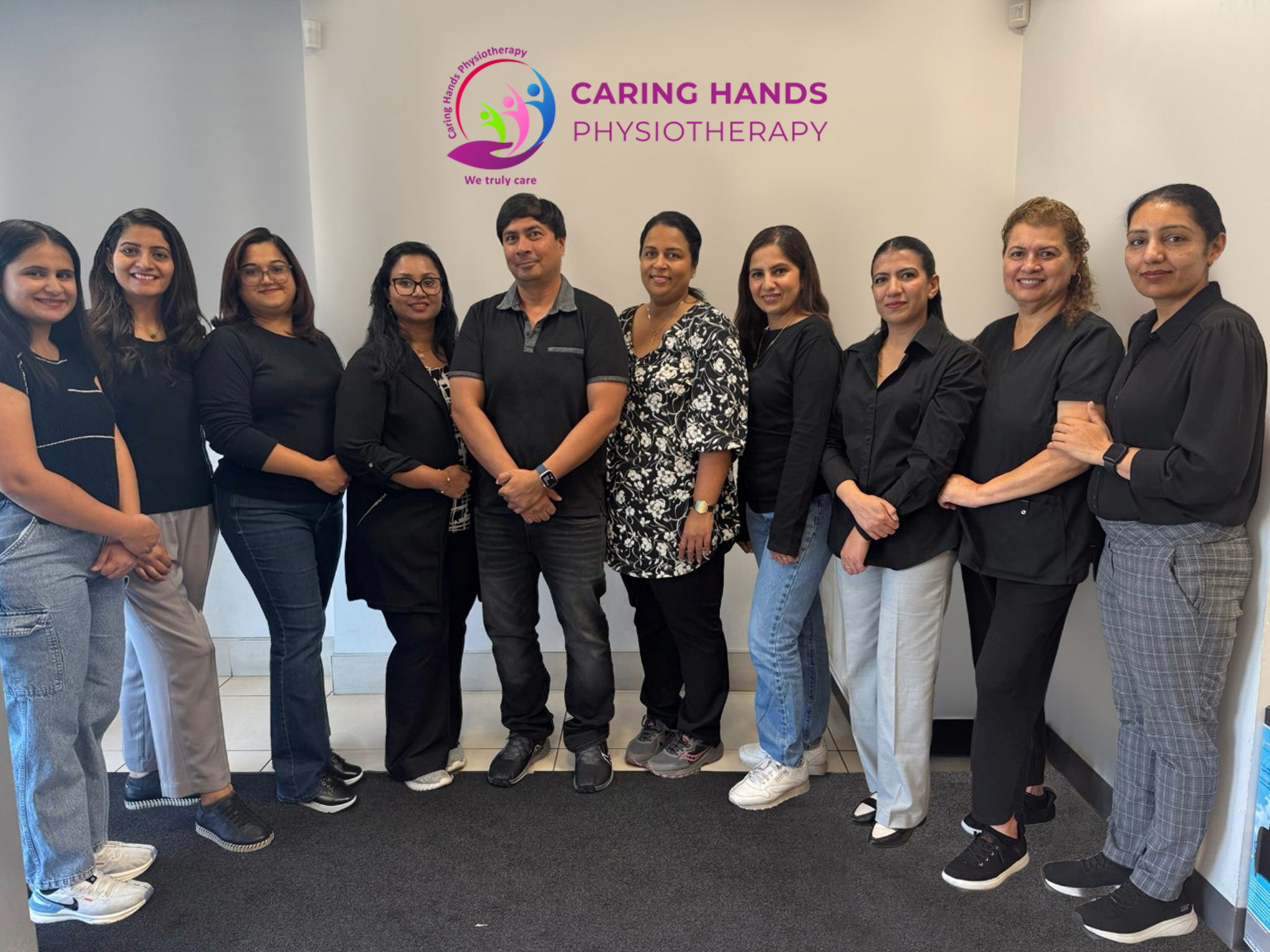 Caring Hands Physiotherapy Falconridge team providing posture correction therapy in Calgary.
